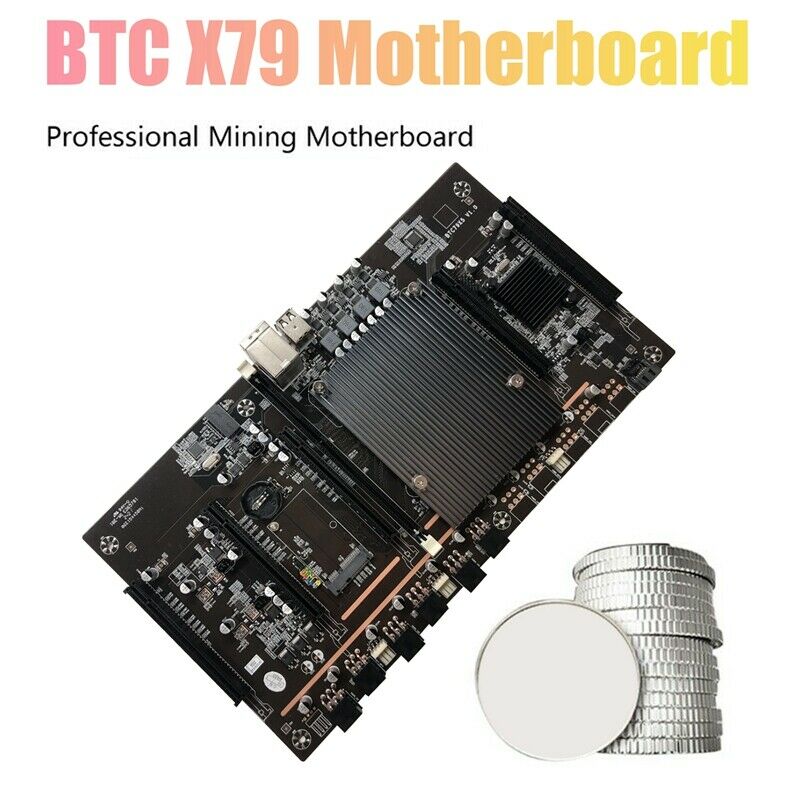 X79 H61 BTC Mining Motherboard LGA 2011 DDR3 Supports 32G 60mm Pitch Support RY6