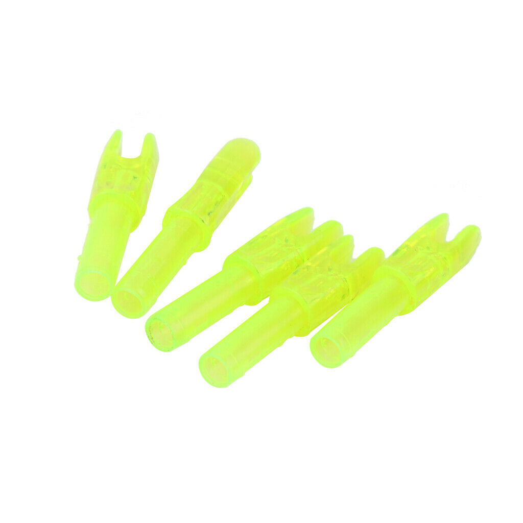 10pcs Archery plastic Nock Arrow Shaft End Accessories transparent yellow