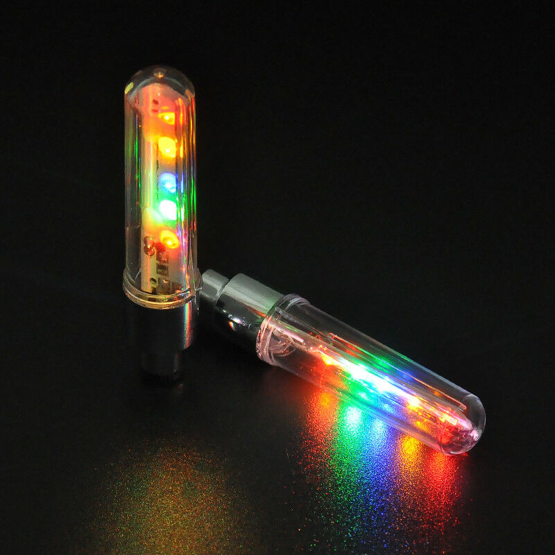 2x 5 LED Flash Light Bicycle Motorcycle Car Bike Tyre Tire Wheel Valve Lamp Tool