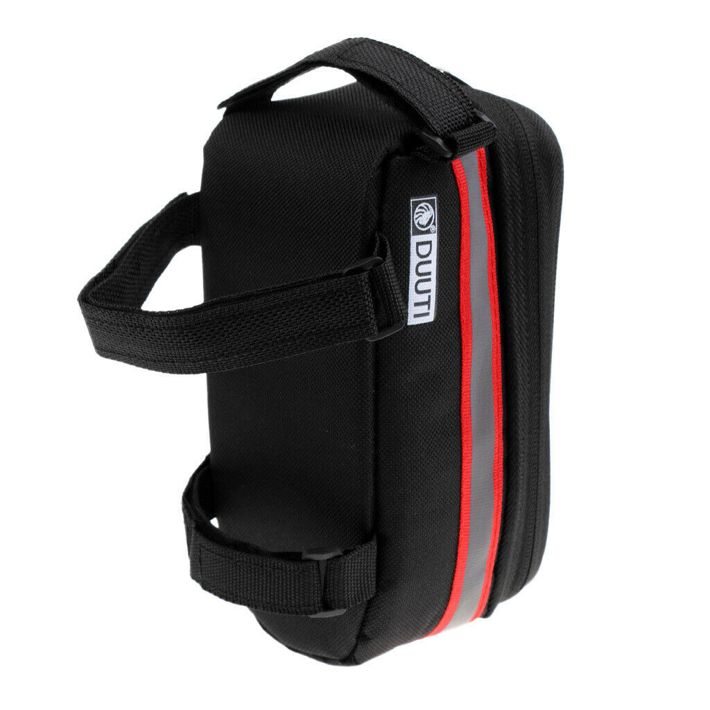 Cycling Bicycle Bike Front Tube Bag Frame Pannier Case Red Reflect Tape