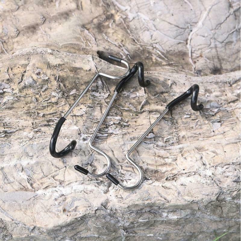 Tent Po-le Lamp Holder Hook Aluminum Alloy Camping Portable Wind Chimes Tool