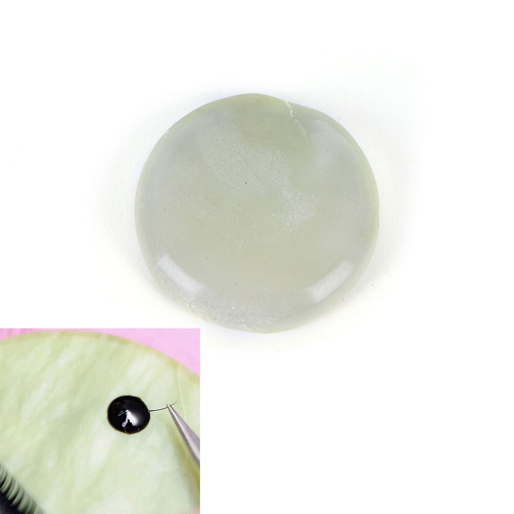 Unique Round Jade Stone Eyelash Extension Glue Adhesive Pallet Stand Holde.l8