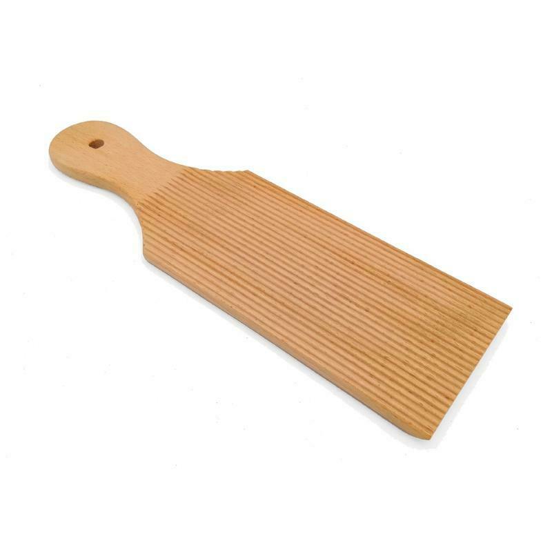 Gnocchi Pasta Plate Spiral Noodle Tool Wooden Butter Table Stripe Pattern Noodle
