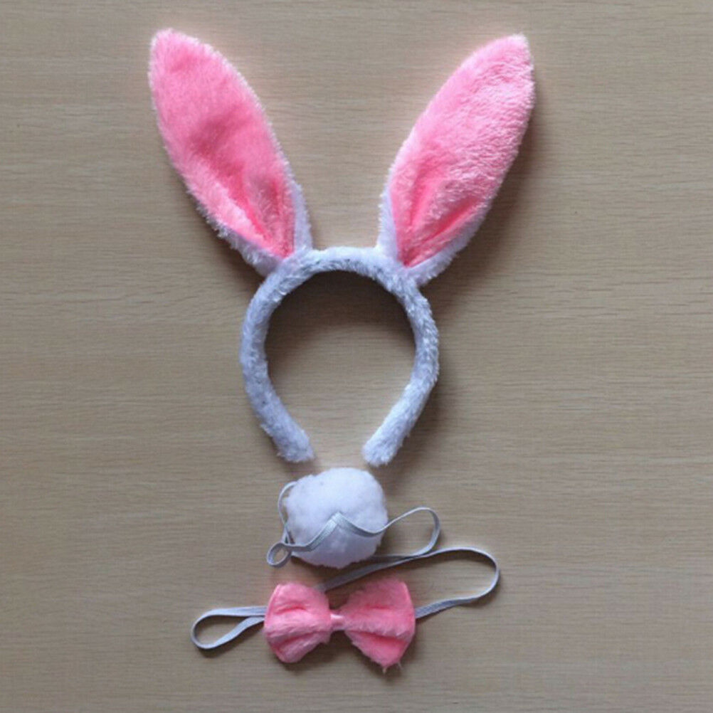 Halloween Christmas Costume Rabbit Bunny Ears Headband Cute Plush Hair Band@BDA