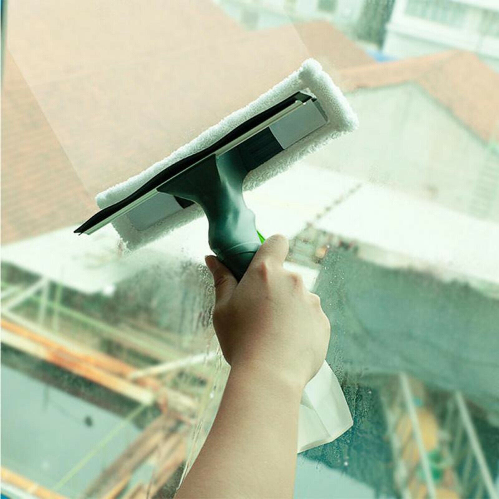 3-in-1 Window Cleaner Tool Kit Spray Bottle Rubber Squeegee Glass Cleaning