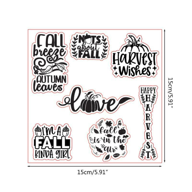 Autumn Harvest Silicone Clear Seal Stamp DIY Scrapbooking Embossing Photo Album