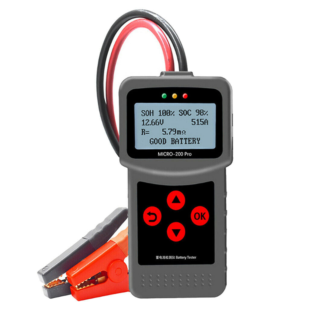 12V 24V Battery Tester 40-2000CCA Quick Charging Practical Easy Use 147x65mm