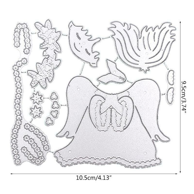 Prayer Angel Border Die-Cuts Stencils for DIY Scrapbooking Album Carbon Steel