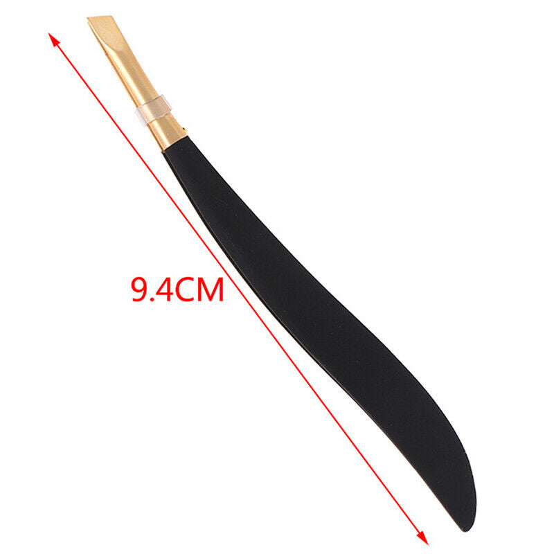 Eyebrow Tweezer Golden Head Slanted Stainless Steel Eyelash Clip Makeup Tool