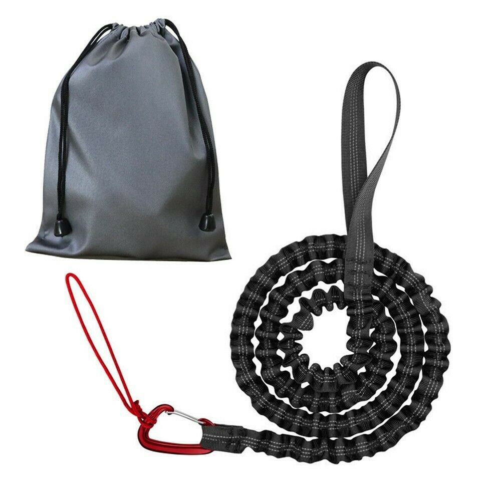 Bicycle Tow Rope Parent Child Stretched Elastic Pull Rope w/Safety Hook Cycling