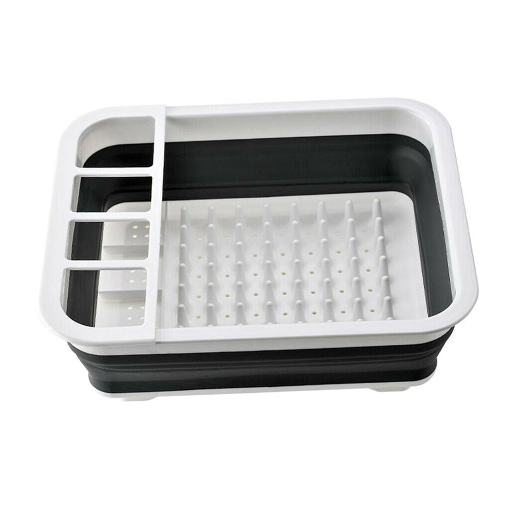 Collapsible Dish Drainer Dish Drying Rack Portable Dinnerware Organizer