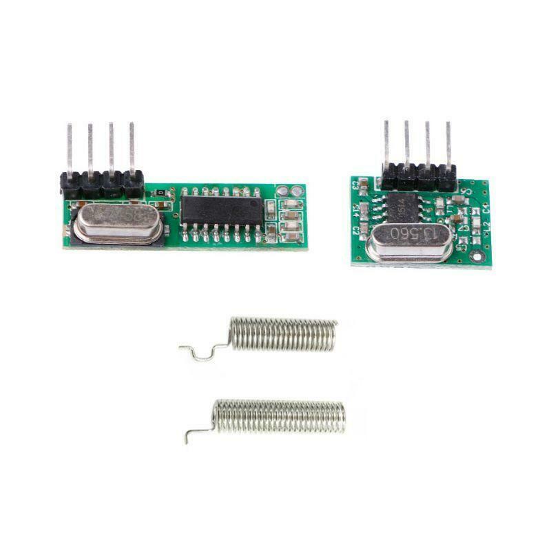 1 Set 433Mhz Superheterodyne RF Receiver Transmitter Module Kit With 2 Antennas