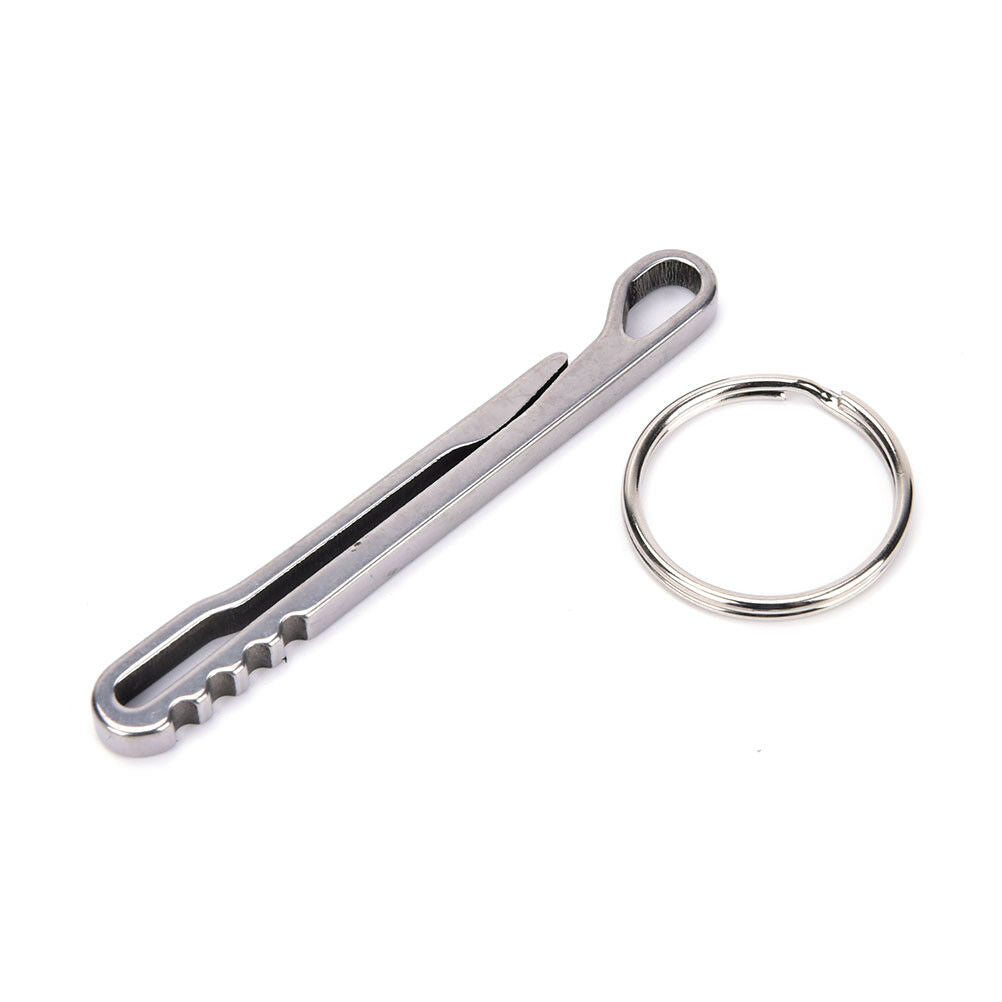Stainless steel Pocket Suspension Clip EDC Keys Tools Keychain Load Holde.l8