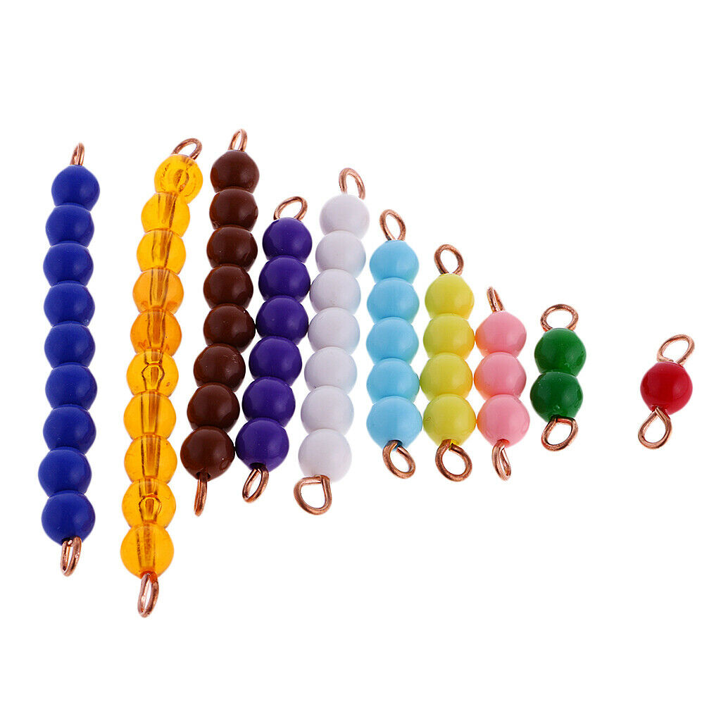 Bead Bars 1-9 Numbers Math Square Counting Game Kids Math