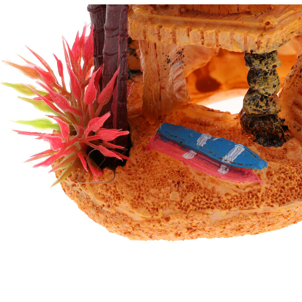 Rustic Tree Hidden Cave Aquarium Decor   Tank Ornament Reptile Terrarium