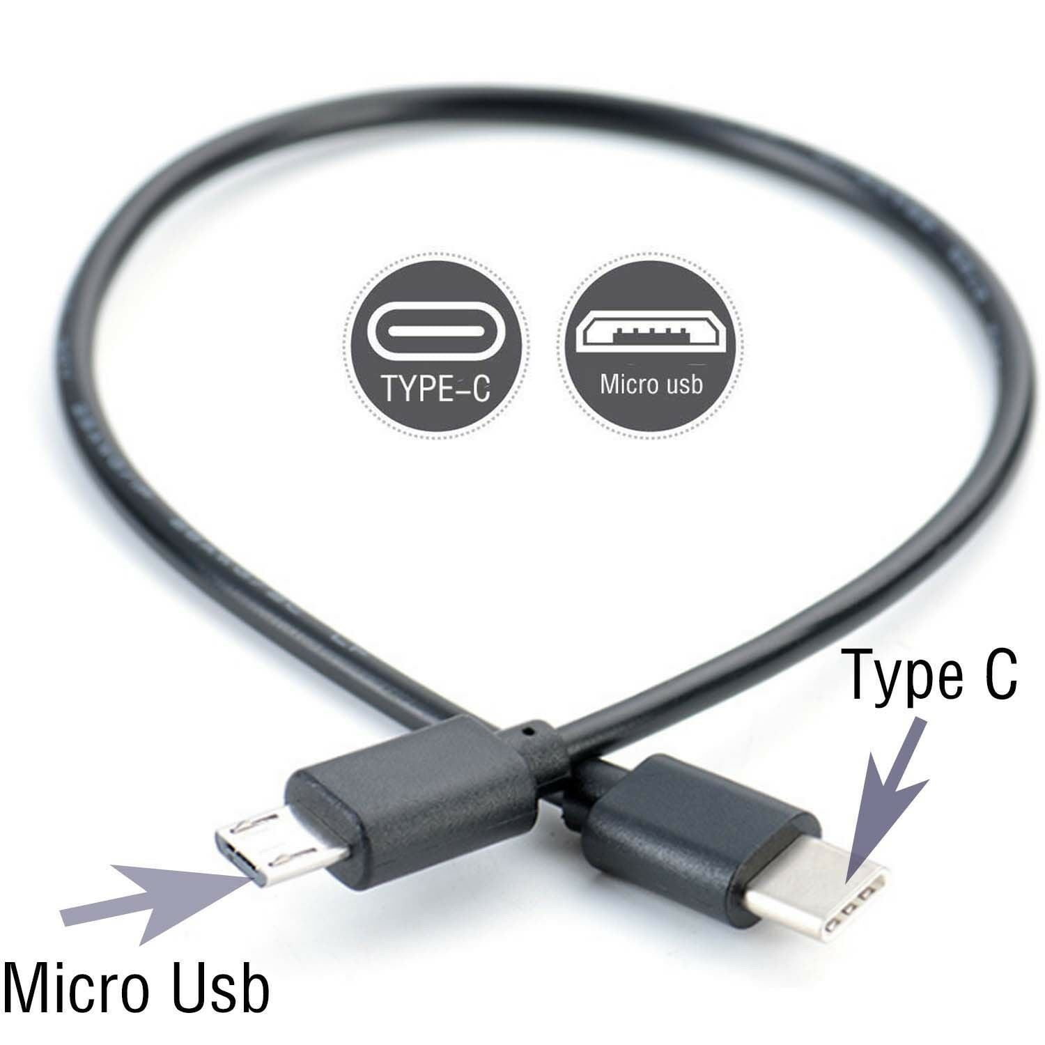 Micro USB  to Type C (USB-C)  Male Sync Charge OTG CHARGER Cable Adapter tt