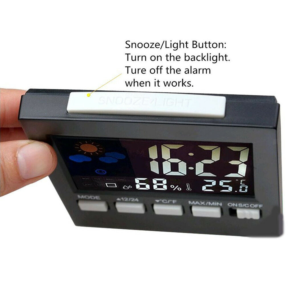 Temperature Humidity Meter Thermometer Hygrometer Voice Control Backlight