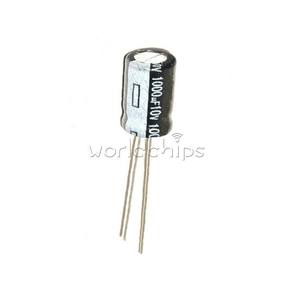 50Pcs 10V 1000uF 8 x 12 mm Radial Electrolytic Capacitor 8*12mm