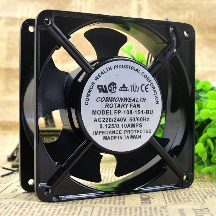For 1 PCS COMMONWEALTH Rotary Fan FP-108-1 S1BU AC 220V 12038 12CM 2 Wire