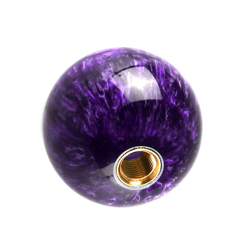 Round Ball Shape Auto Car Gear Shift Knob Shifter Lever Manual w/ M8 M10 Adapter