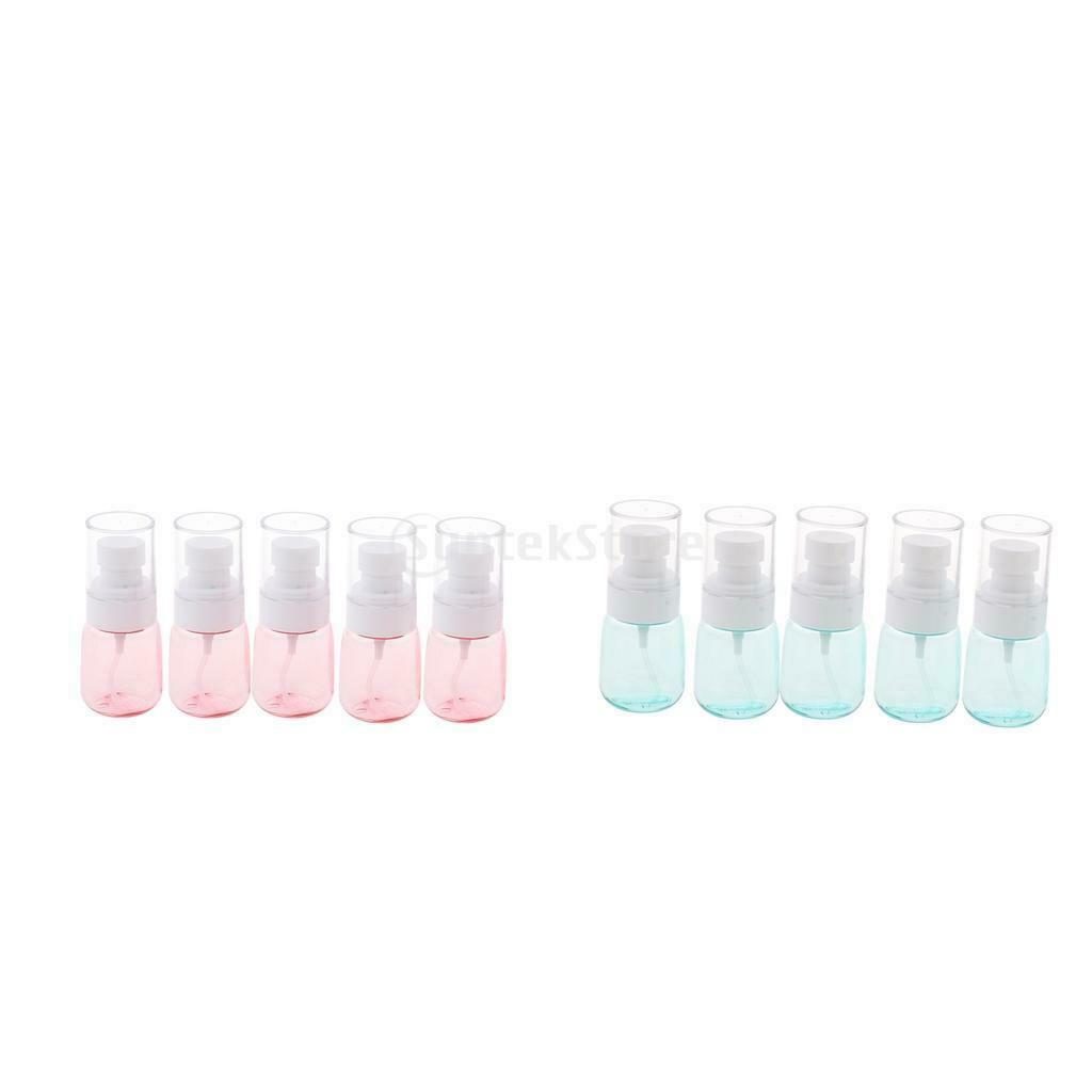 10 Pieces PETG Fine Mist Sprayer Bottles for Travel Outdoors Blue / Pink