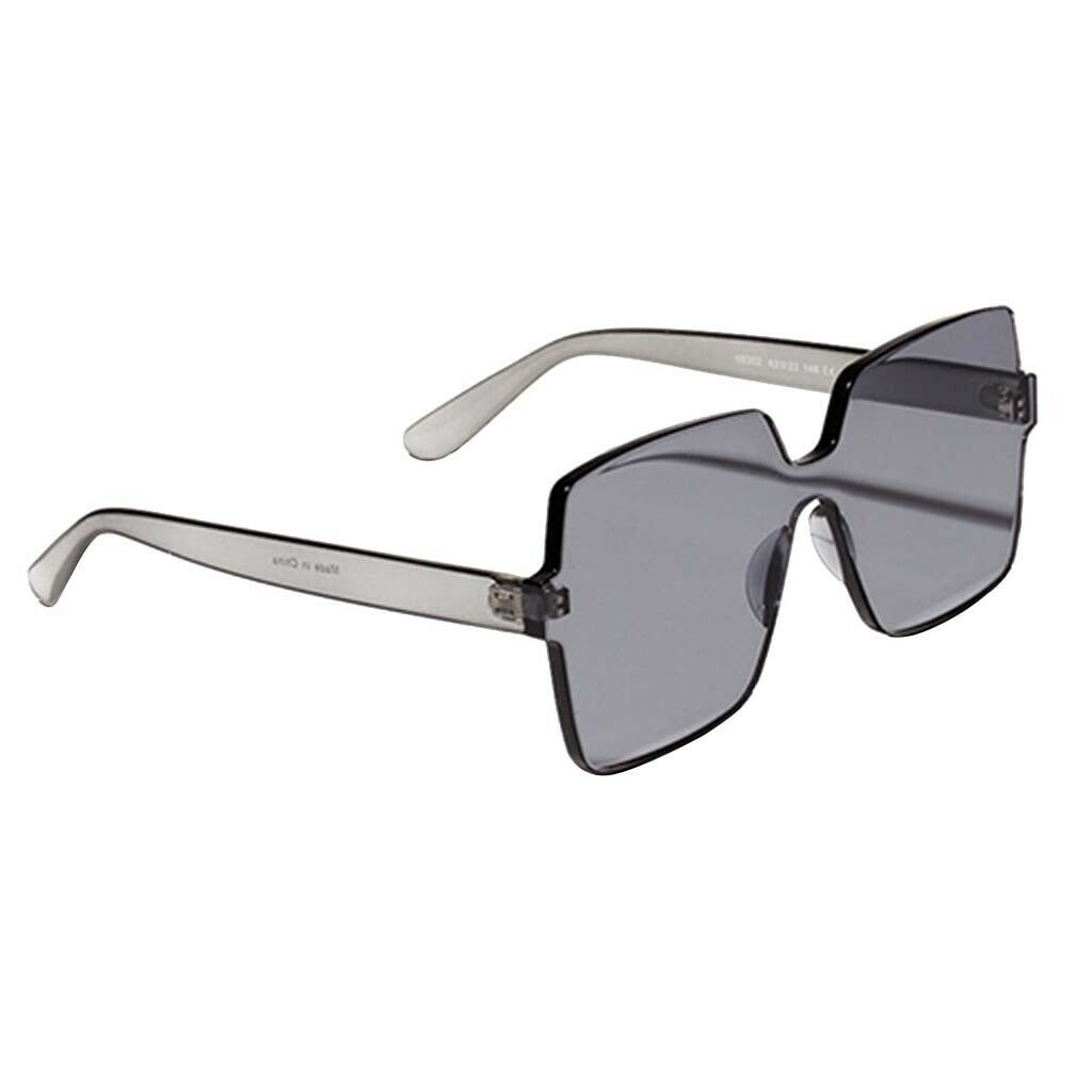 2PCS Women's Oversized One Piece Sunglasses Rimless UV400 Eyeglasses Party