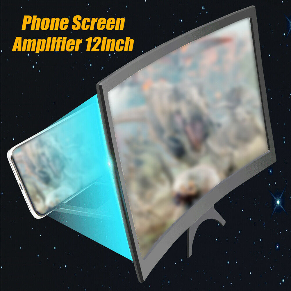 12 inch Curved Mobile Screen Amplifier Rack Movie Video Amplifying Holder @