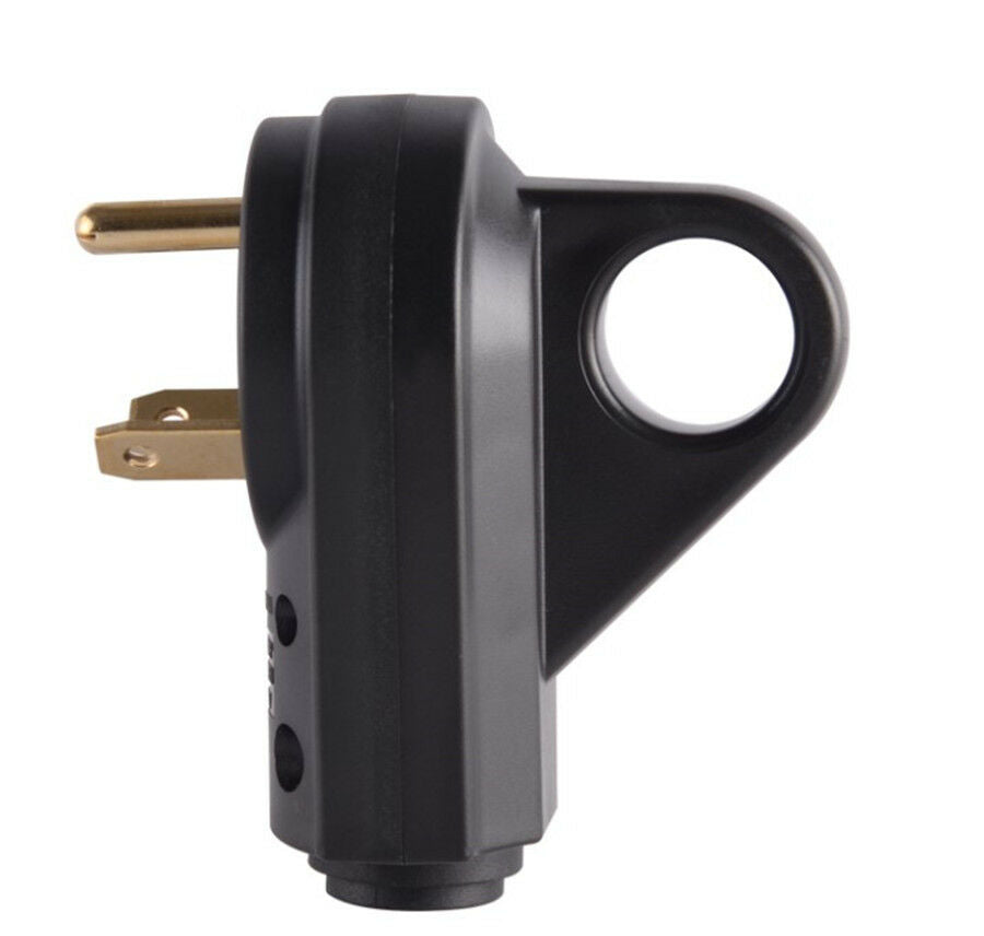 125V/30A Male Plug Handle Electrical Plug Adapter for RV Trailer Camper Caravan