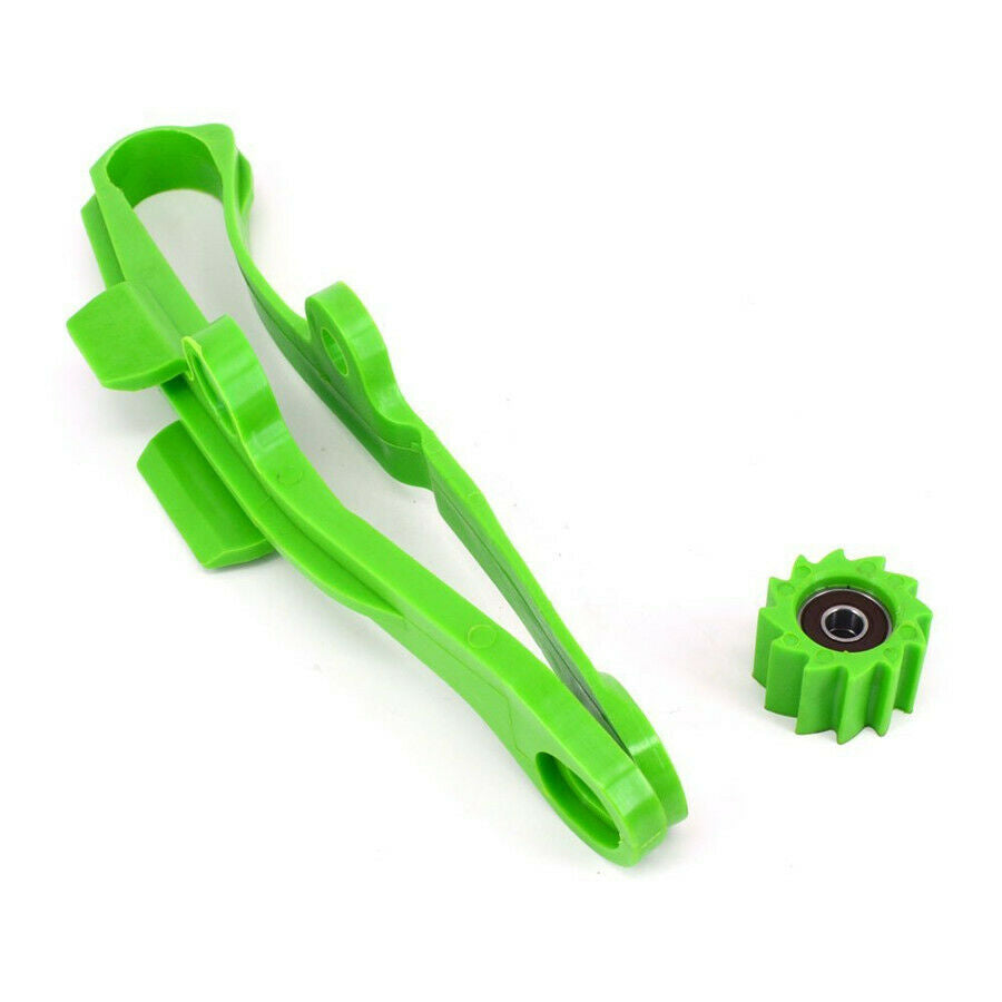 ABS Green Motorcycle Chain Slider with Lower Roller For Kawasaki KX250F 09-16