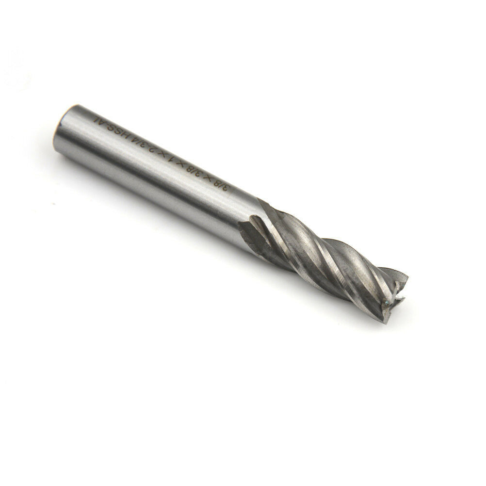 3/8" High Speed Steel HSS 4 Flute Straight End Mill Cutter TotkHh  gvP v WF