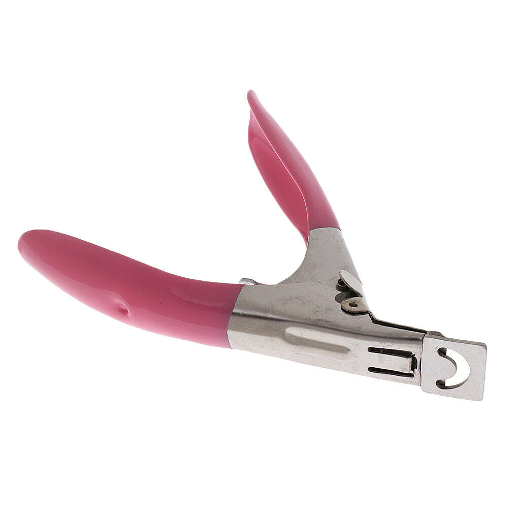 Plastic Handle Stainless Steel Blade Nail  Acrylic UV GEL False Tips