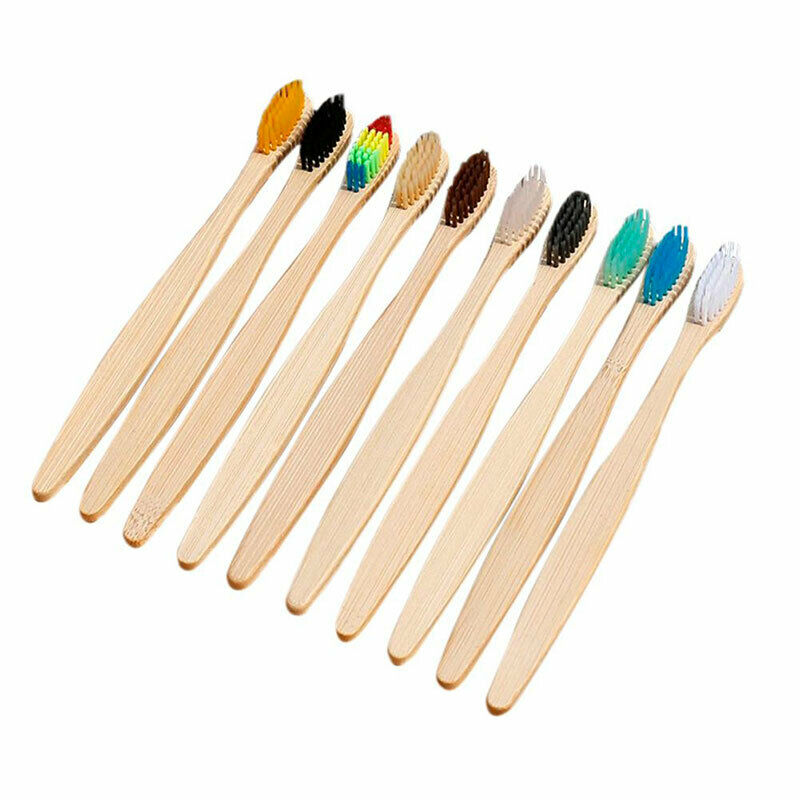 Brush Toothbrush Natural IN Bamboo And Coal, Anti Bacteria, Random - New