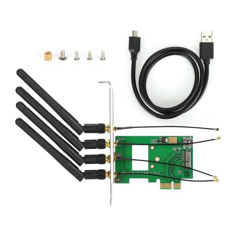 BCM94360CD/BCM94331CD to PCI-E 1X Adapter Card Converter for Desktop Computer B8