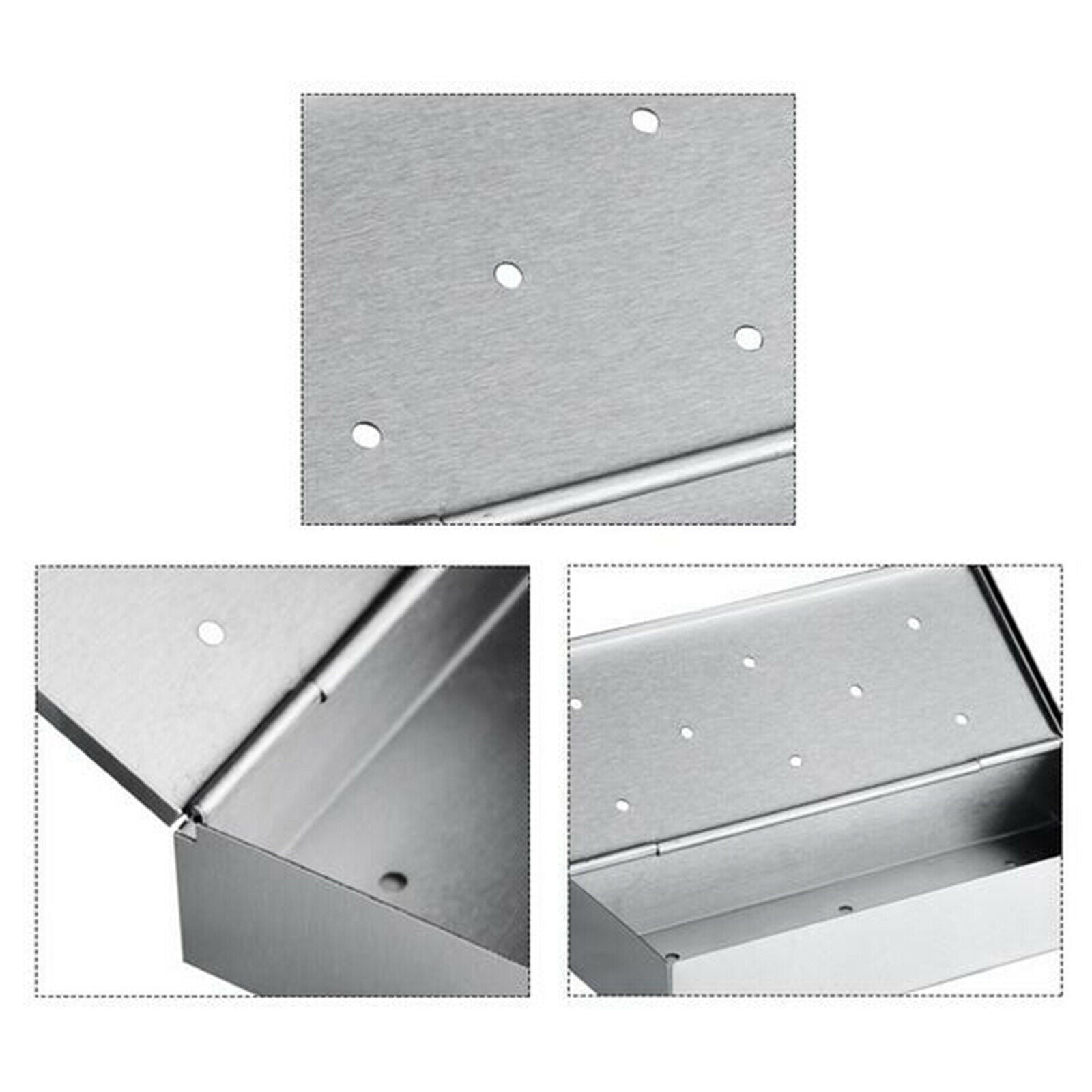 Large Capacity Thicken Smoker Box Charcoal Gas Grill Meat Grilling Tool