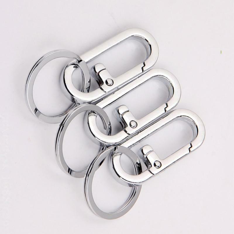 Fast Key Carabiner Ring Stainless Steel Buckle Key Release Anti-lost Car Fishing