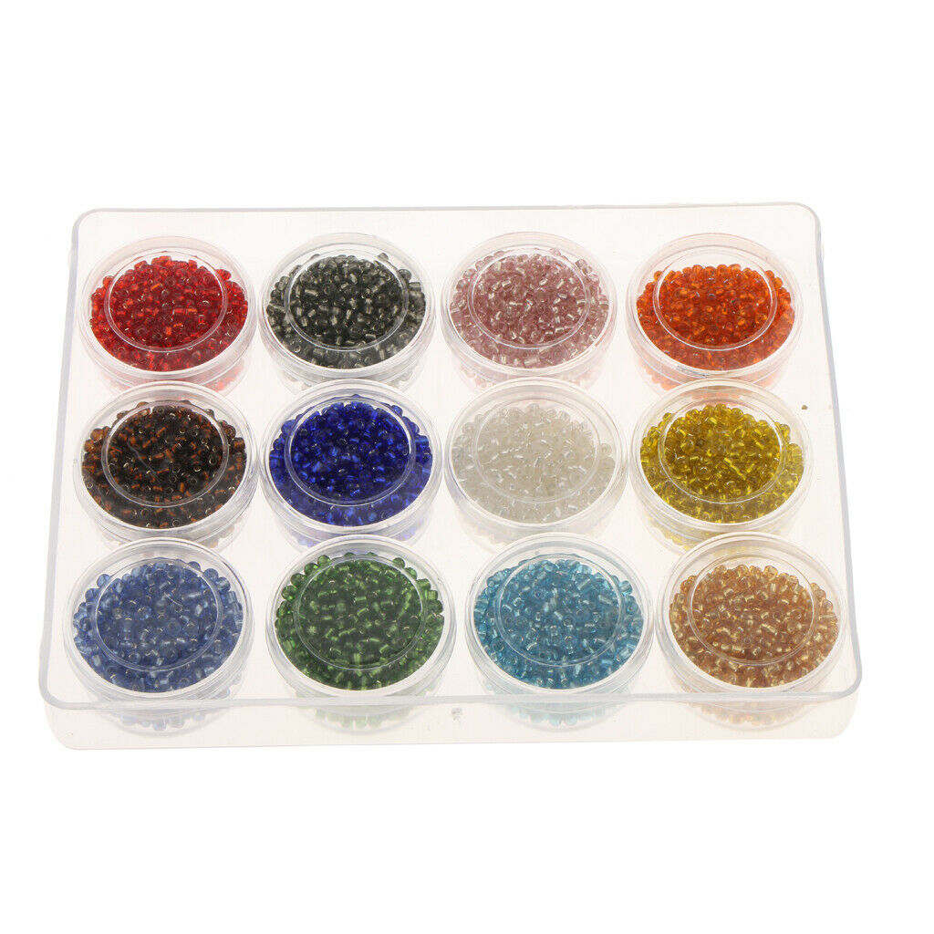 3600Pcs 2mm Round Czech Glass  Spacer Beads Jewelry Making DIY Crafts