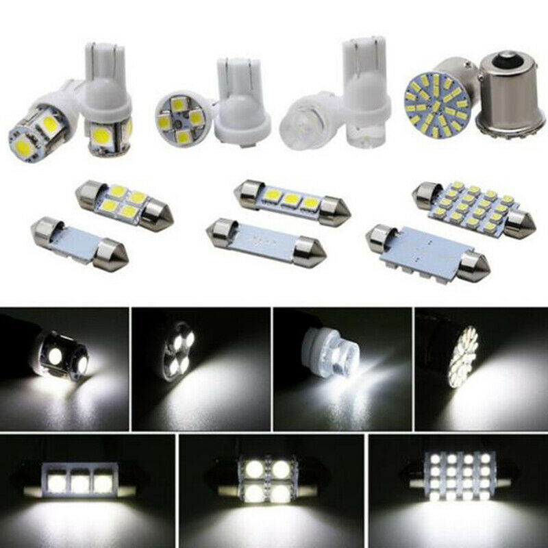 14PCS Car LED Interior Package For T10 36mm Map Dome License Plate Lights.l8