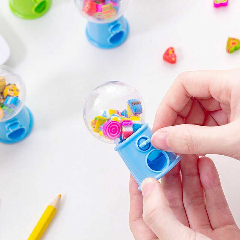 1X(Creative Mini Fruit Gashapon Eraser Machine Eraser Dispenser Kids Stationar5)