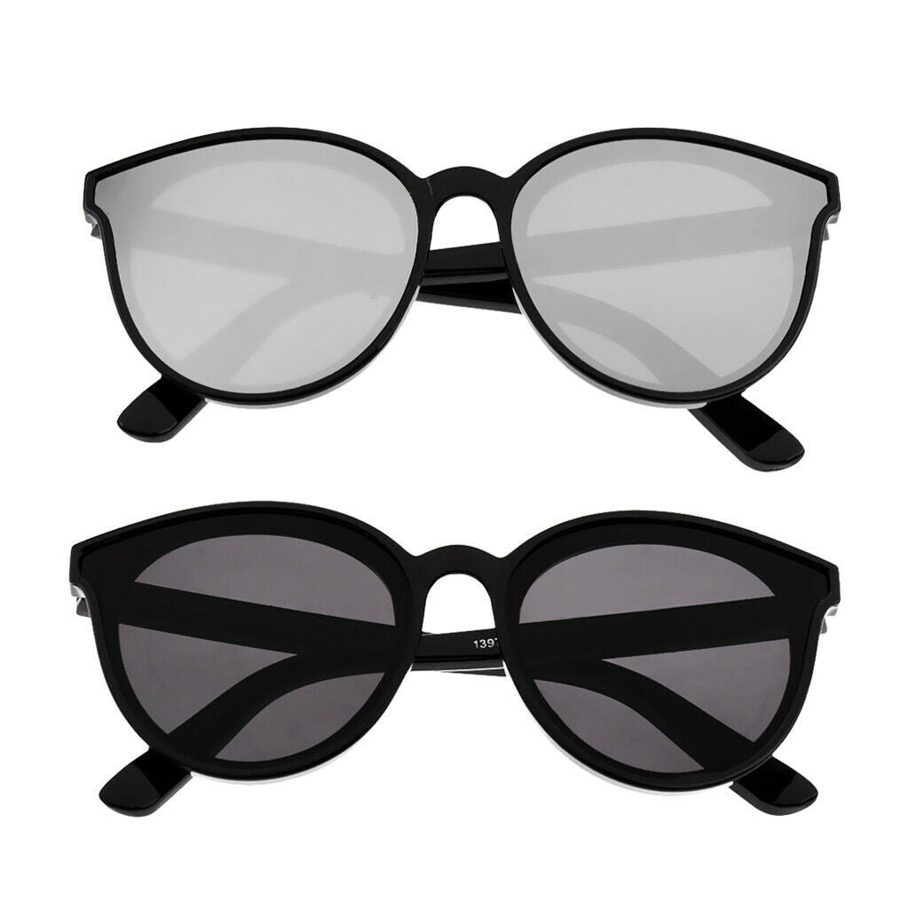 2Pcs Kids' Stylish UV400 Sunglasses Summer Pool Classic Round Sun Glasses