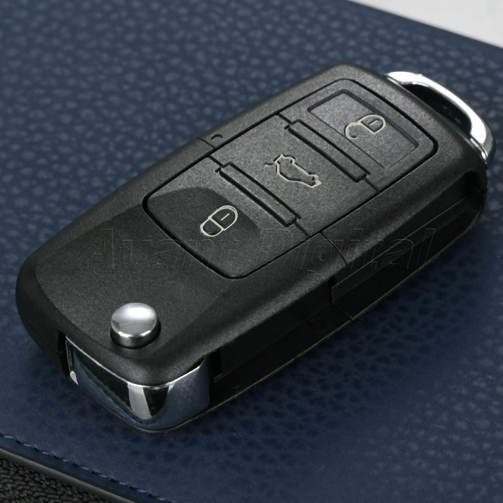 3 Buttons Folding Flip Car Remote Key Shell Case For  Golf Passat Polo Bora