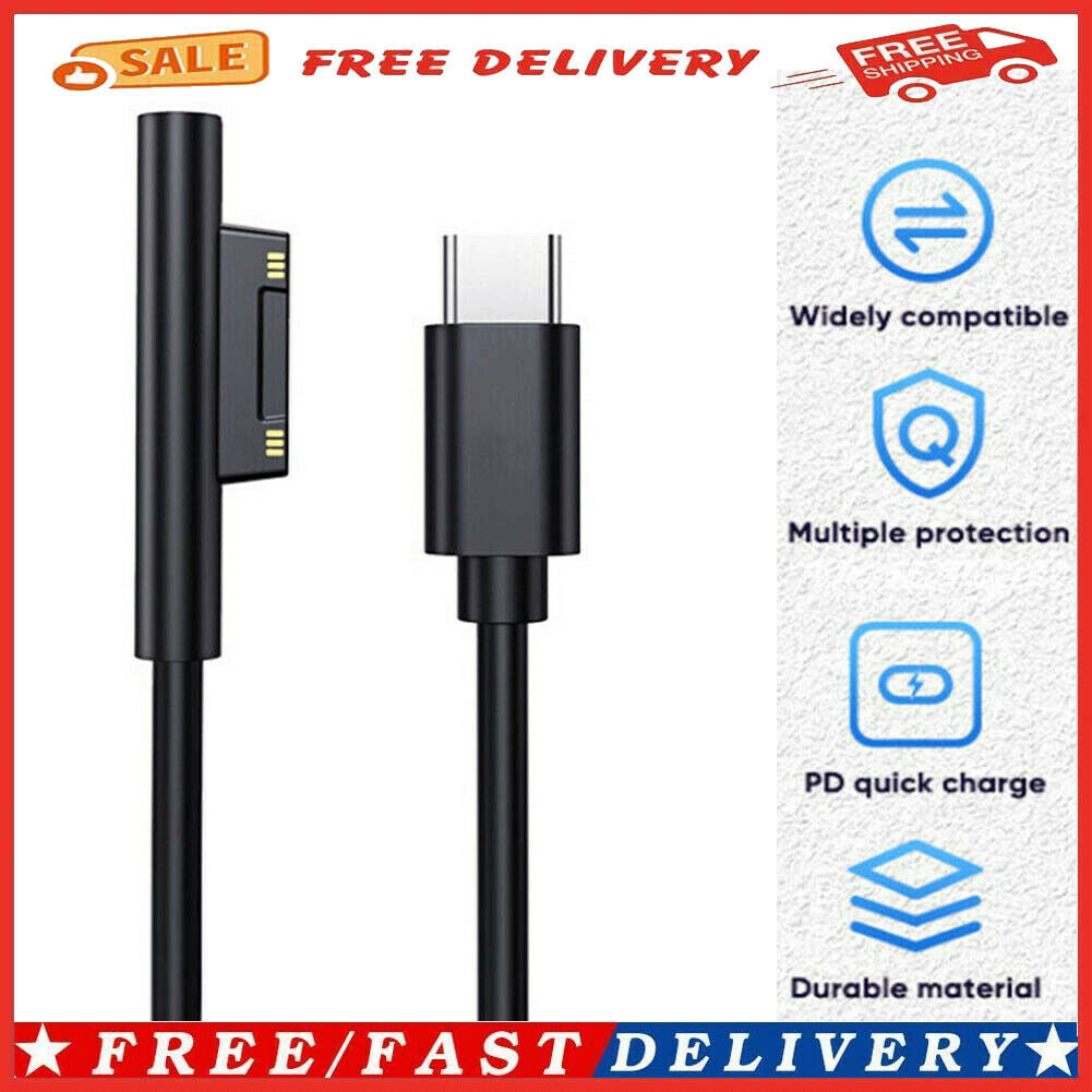 USB Charger Cable Power Supply for Microsoft Laptop Pro 6/5/4/3 Surface Book2/Go