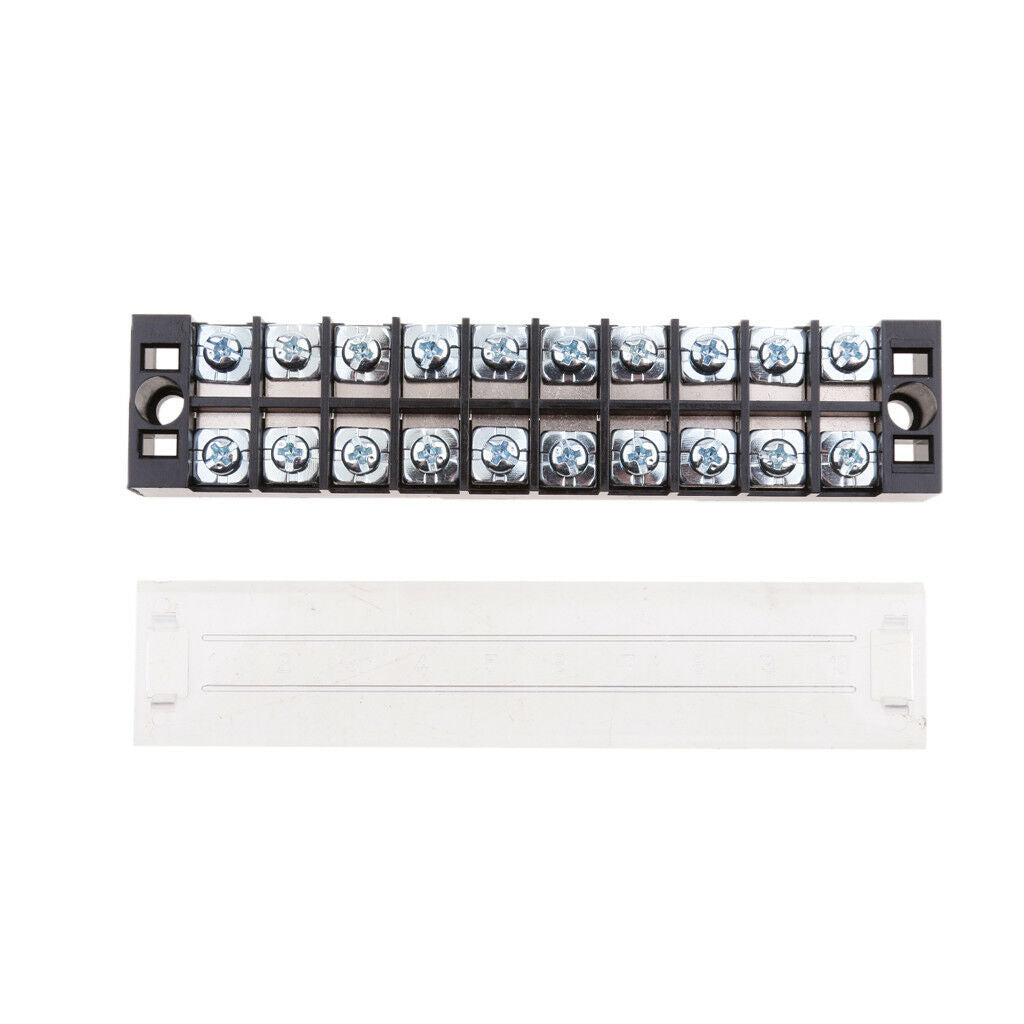 10 Position Barrier Terminal Block Circuit Strip Electrical Connection