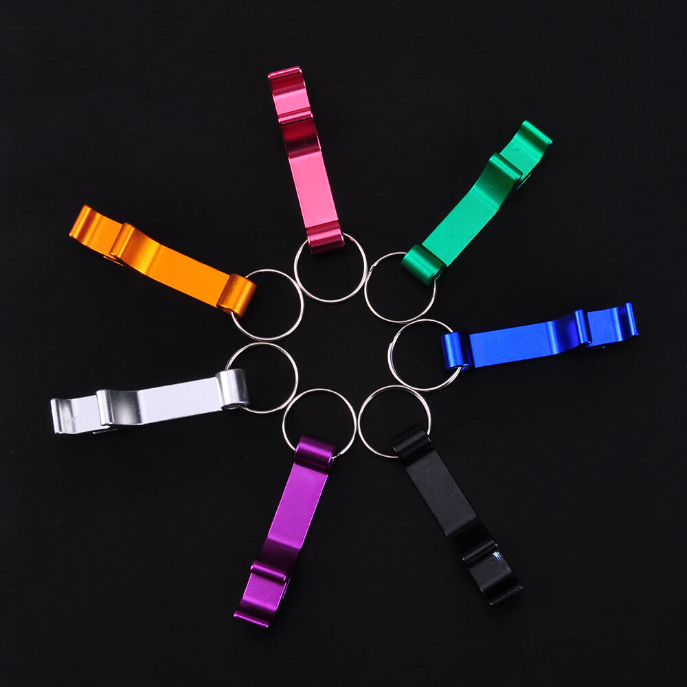 3Pcs Key Ring Chain Metal Bottle Opener Beer Soda Keychain Buckle Bar Claw Tool