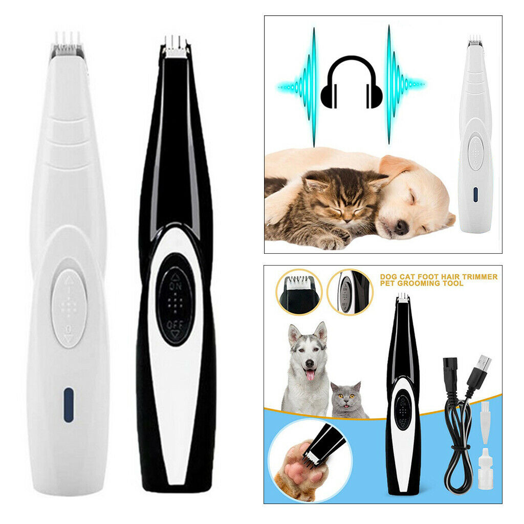 2 Set Dog Cats Foot Hair Trimmer Shaver Clippers Low Noise Easy to Use