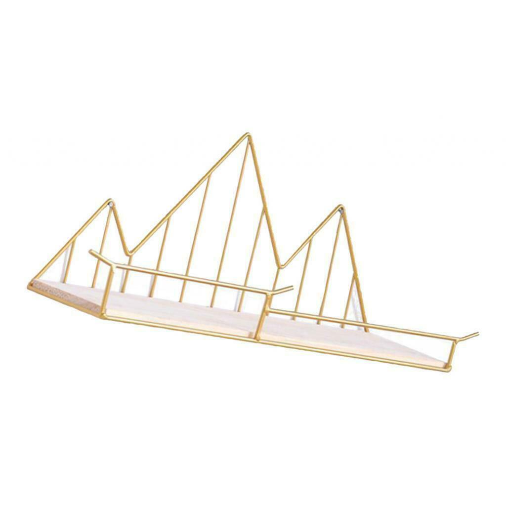 2pcs Iron Grid Wall Shelf Wall Storage Rack Display Shelf for Living Room
