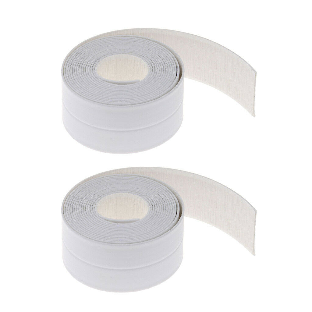 2 Pcs 1M Self Adhesive Sealing Tapes for Bathroom Floor Repair Caulk Strip