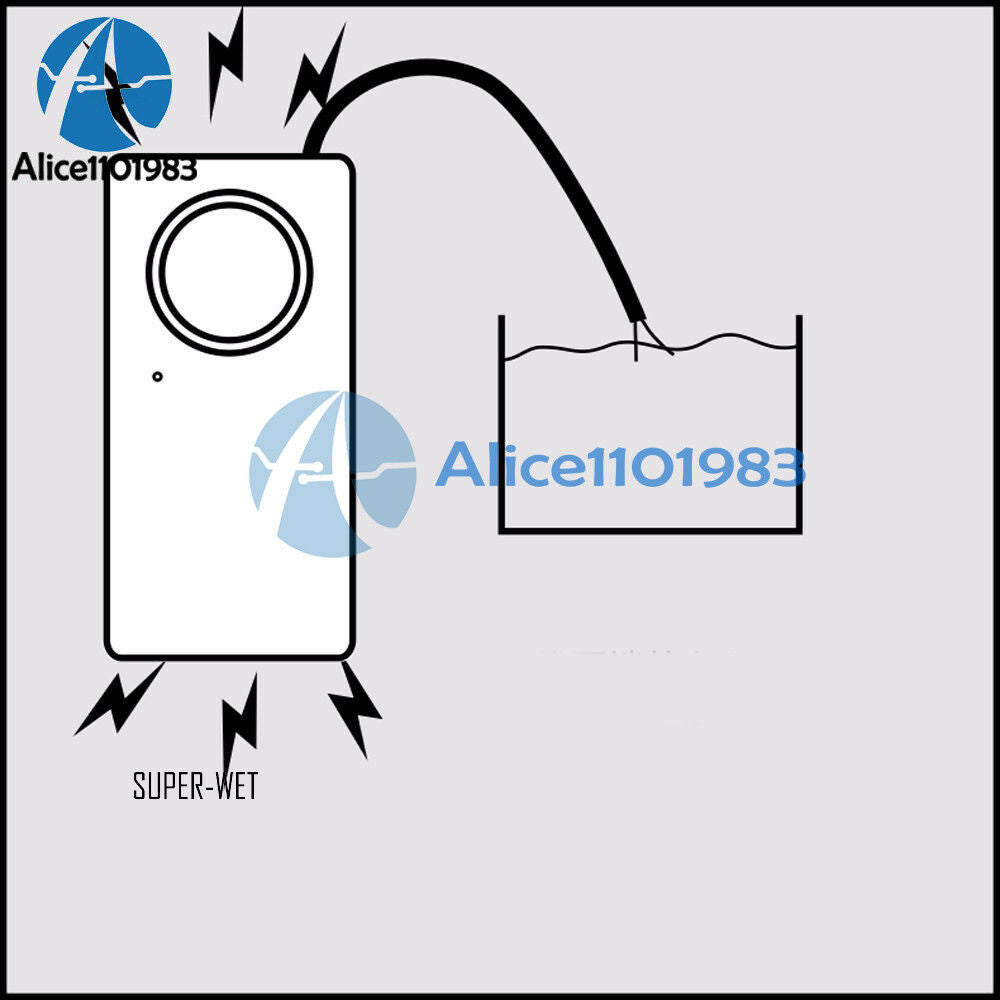Water Leak Alarm Flood Level Overflow Detector Sensor Alert Home Security New