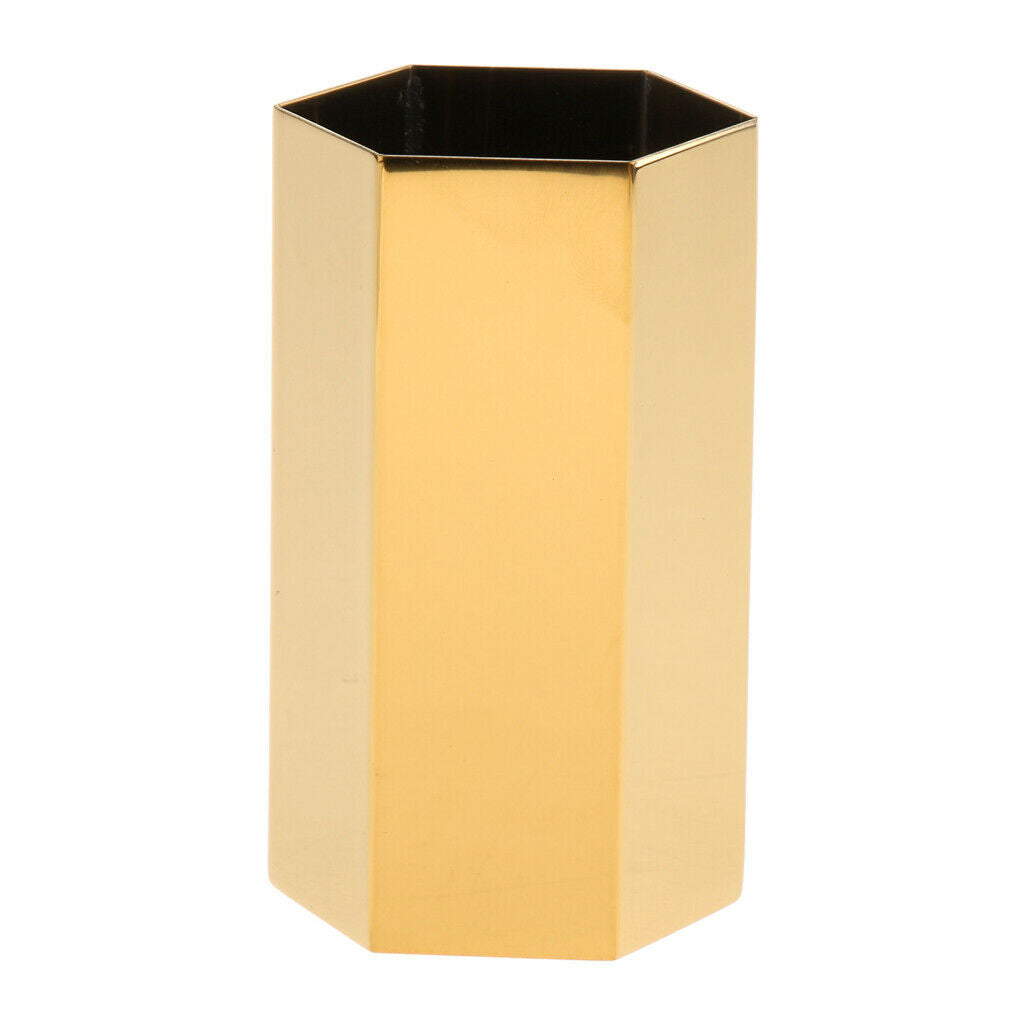 Modern Hexagonal Vase With Pen Pencil Holder And Vase For Stationery Desk