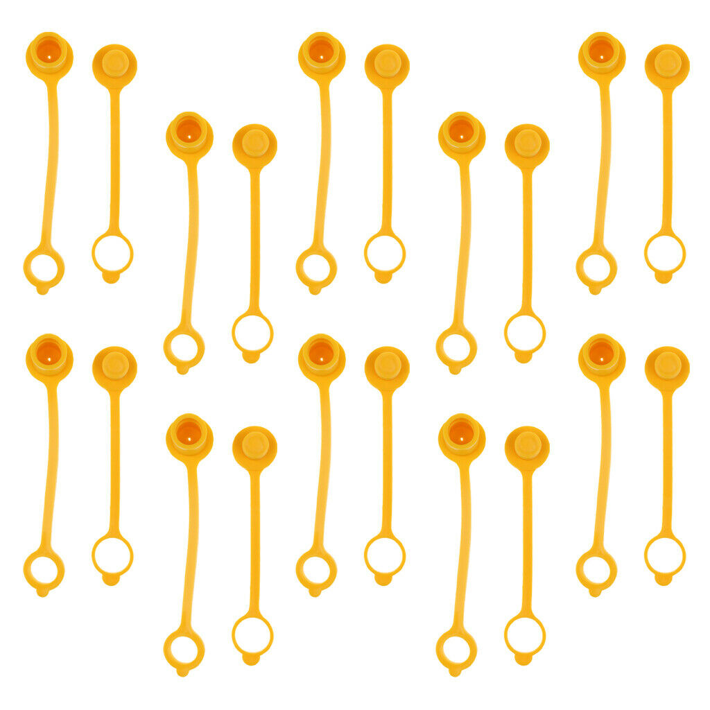 20pcs 3/8inch Hose Plug &  , Propane / Natural LP Gas Quick Connect, Yellow