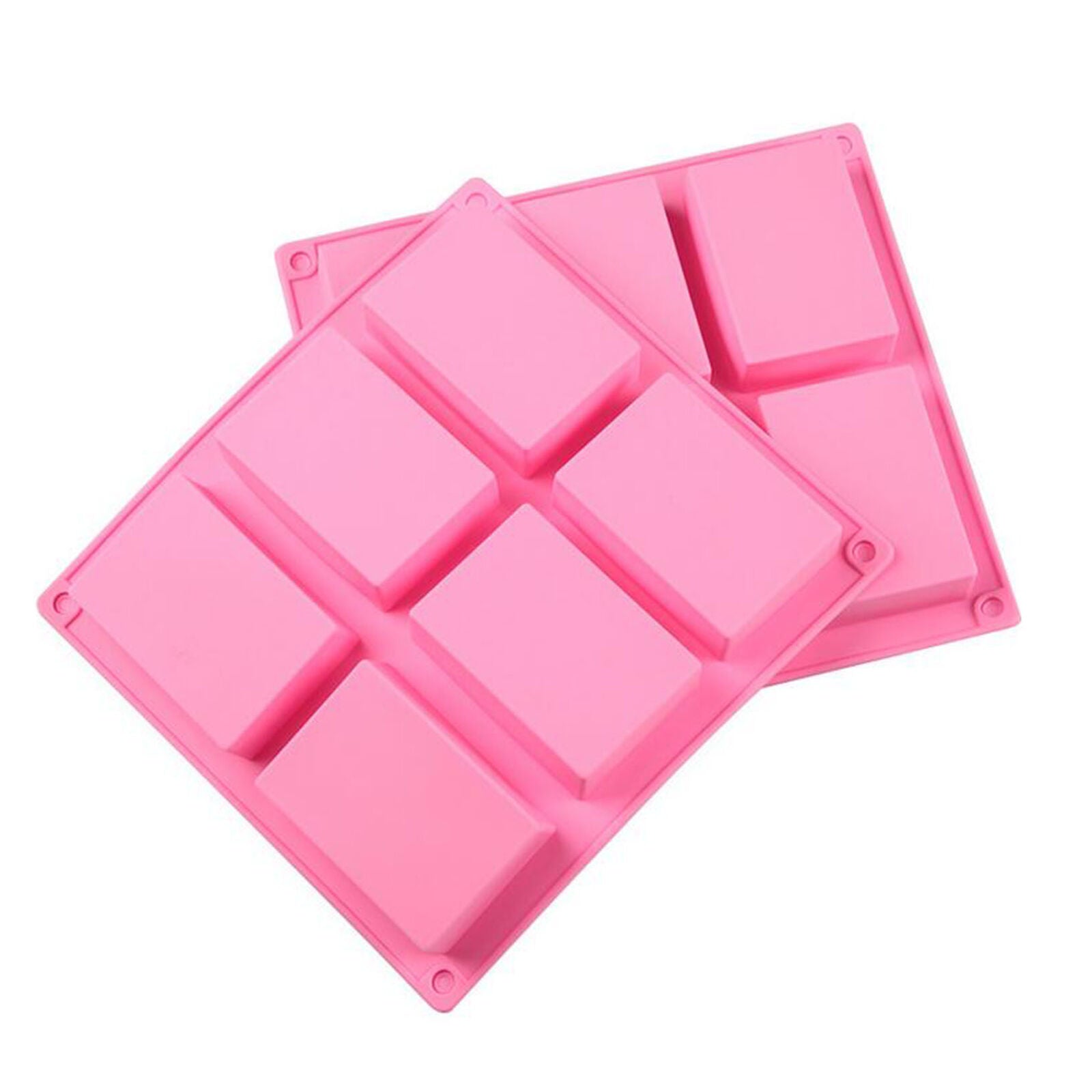 2Pack 6 Cups Square Silicone Cake Mold Hot Chocolate Mould Tool